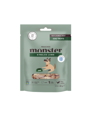 Monster Hund frystorkade treats Lamb 45 g