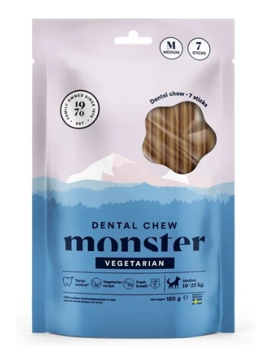Monster Dog Dental Chew Veg. M Week (7st))