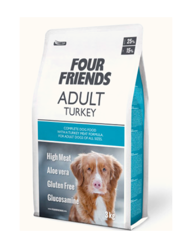 FOUR FRIENDS dog adult turkey 3kg