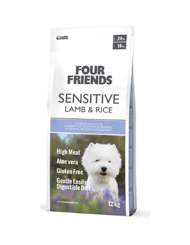 FOUR FRIENDS dog sensitive lamb&rice 12 kg