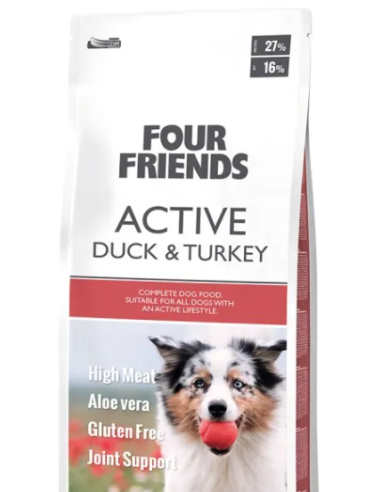 FOUR FRIENDS dog active duck&turkey 12 kg