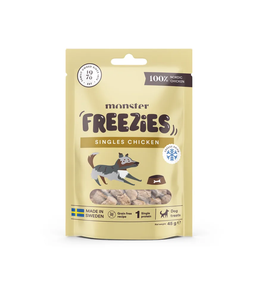 Monster Hund frystorkade treats Chicken 45 g