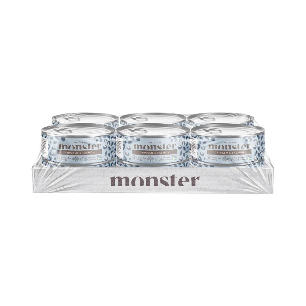 MONSTER CAT AD. MULTI CHICK/ SALMON BURK 100 G