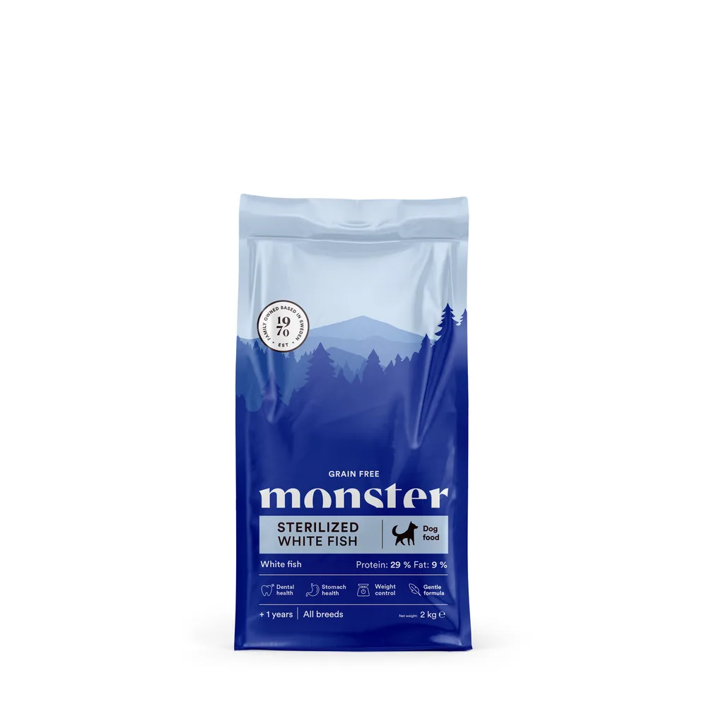 Monster Dog GF Sterilized White Fish 2 kg