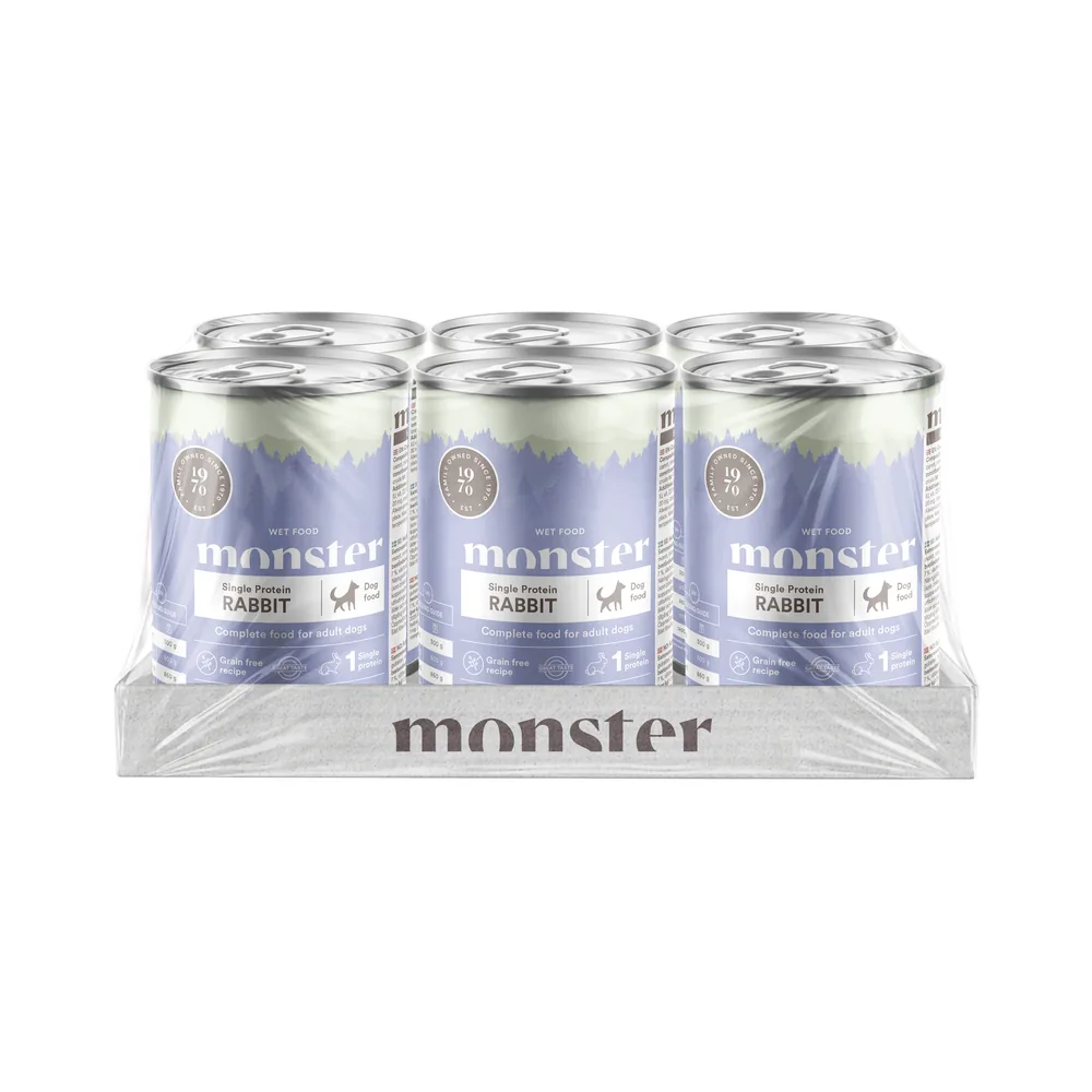 MONSTER DOG AD. SINGLE RABBIT BURK 400 G