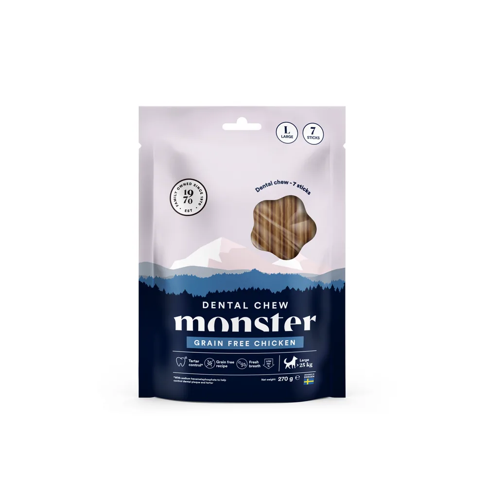 Monster Dog Dental Chew GF Chicken L Week (7st)