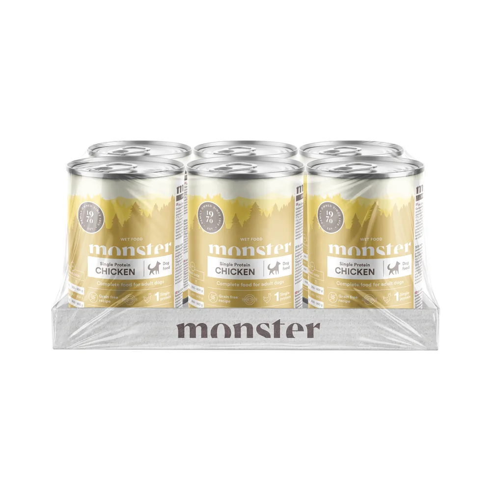 MONSTER DOG SINGLE CHICKEN BURK 400 g