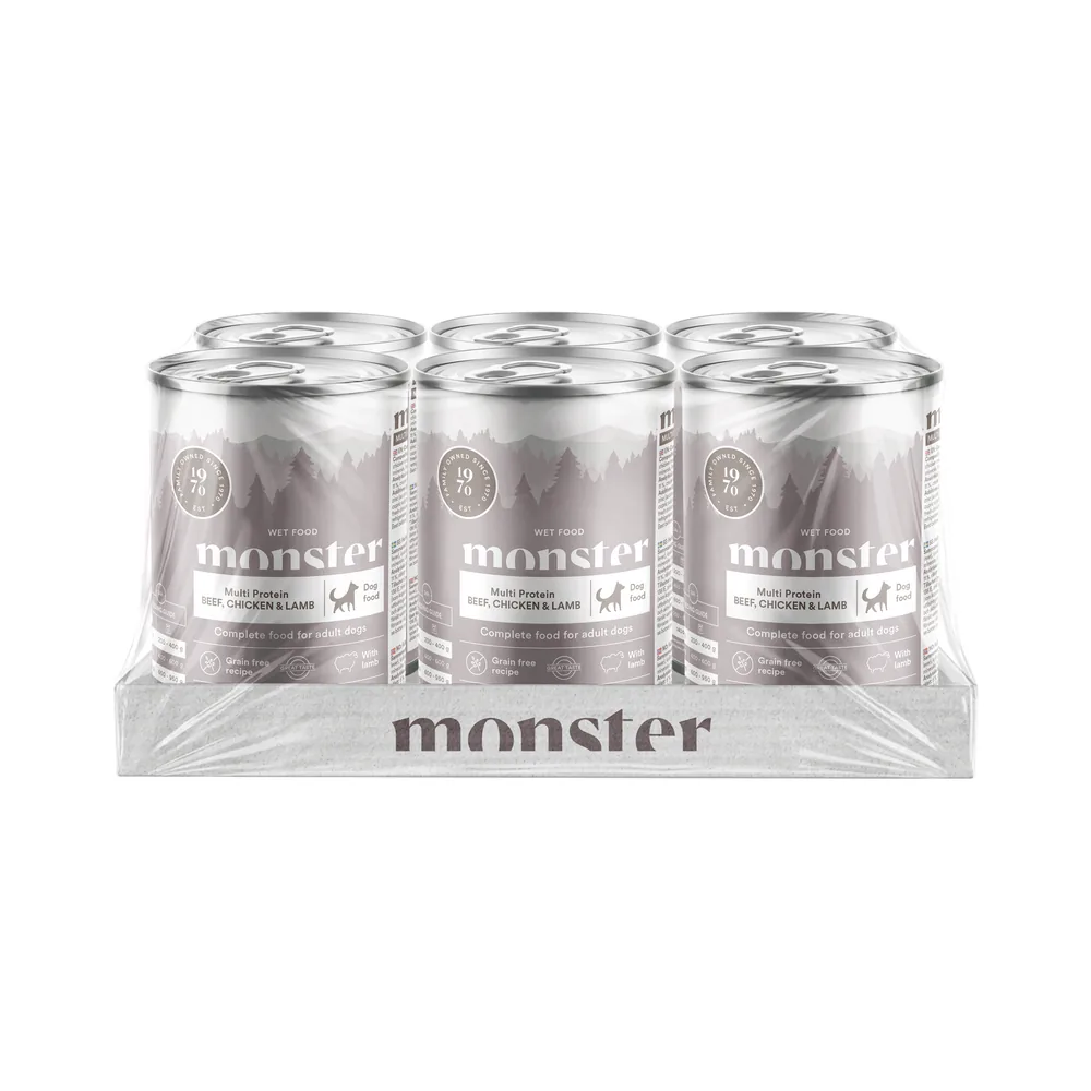 MONSTER DOG MULTI BEEF/CHICK/LAMB BURK 400 g
