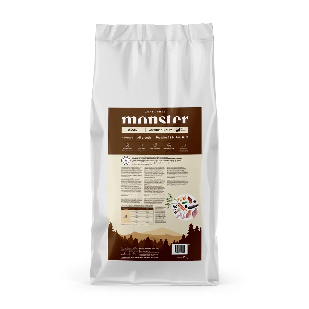 Monster Dog GF Adult Chick/Turkey 17 kg