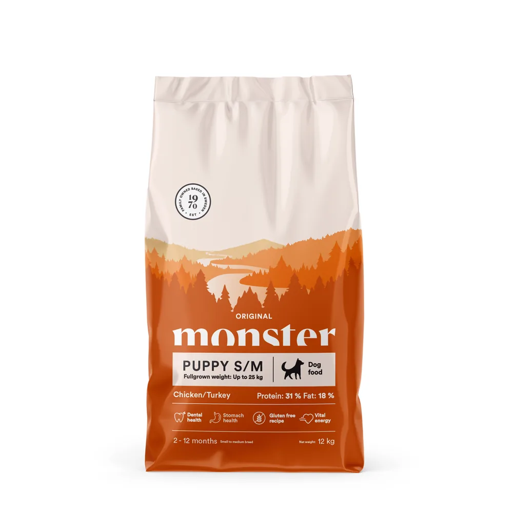MONSTER PUPPY S/M CHICK/TURK 12 KG