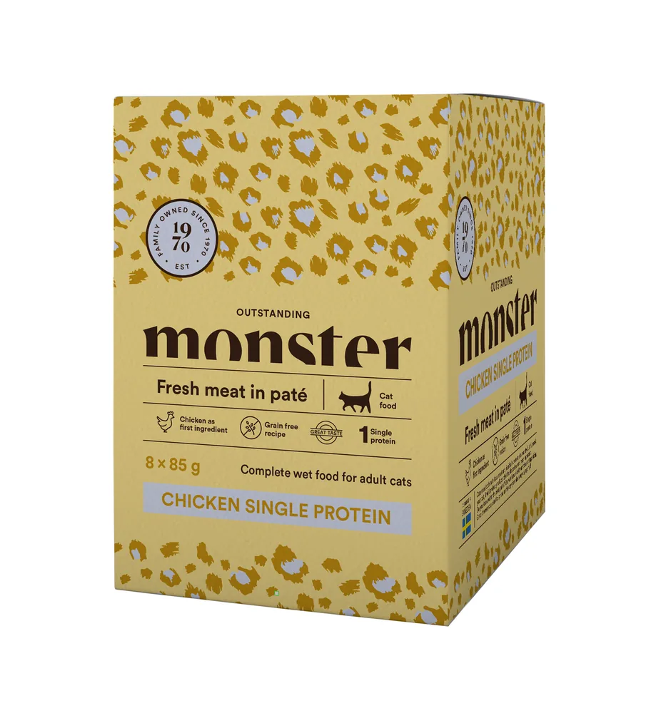 Monster Katt Pouches Adult Chicken 85 g (8-pack)