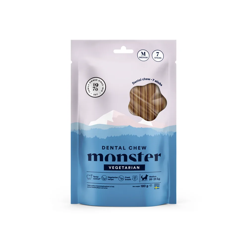 Monster Dog Dental Chew Veg. M Week (7st))