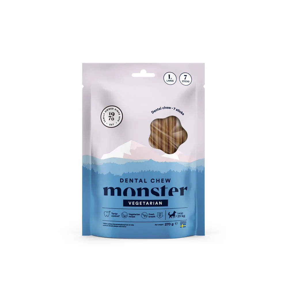 Monster Dog Dental Chew Veg. L Week (7st)