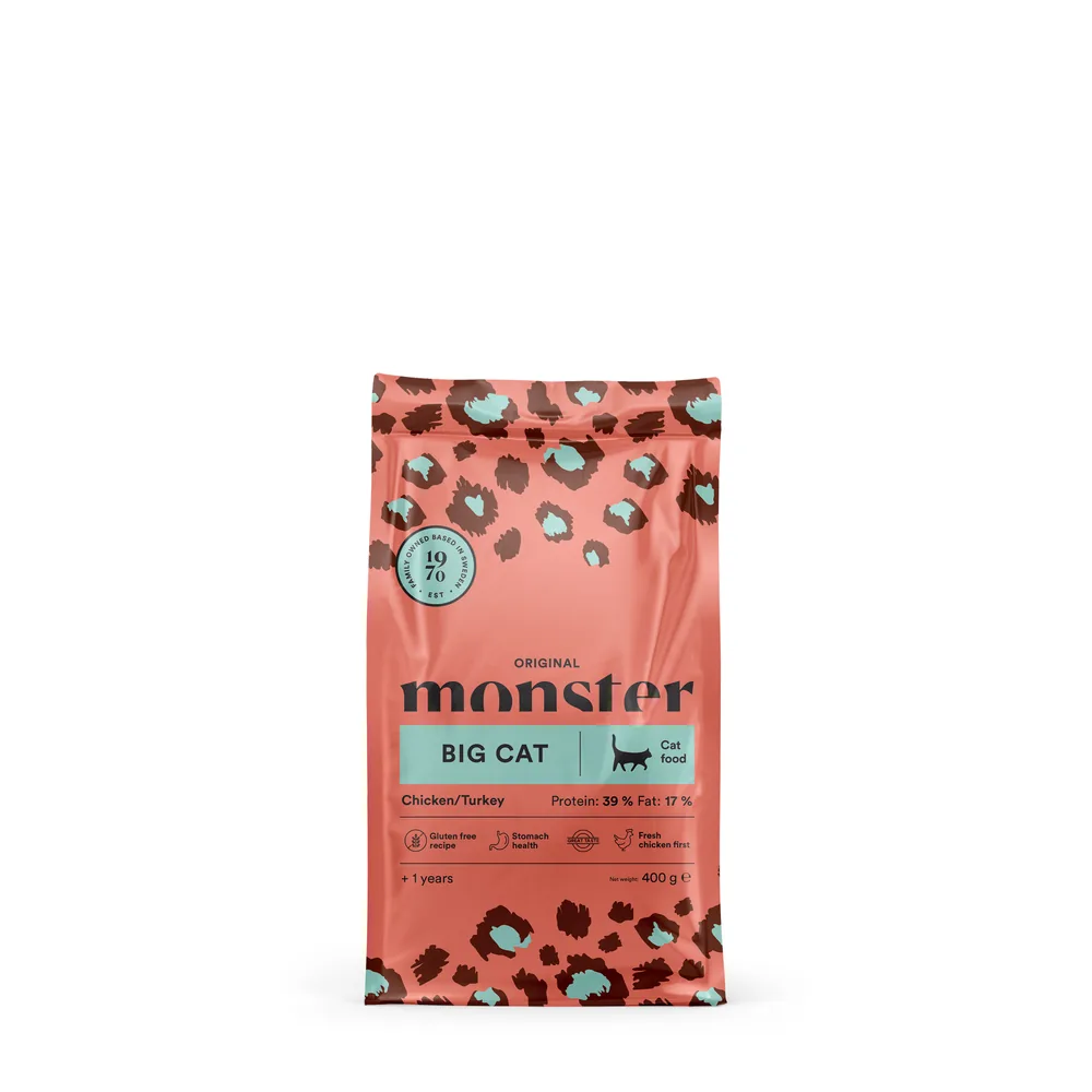 Monster Katt Original Big Cat Chicken/Turkey 400 g