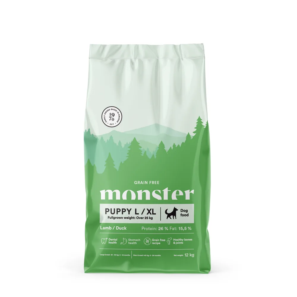 Monster Dog GF Puppy L/ XL Lamb/Duck 12 kg