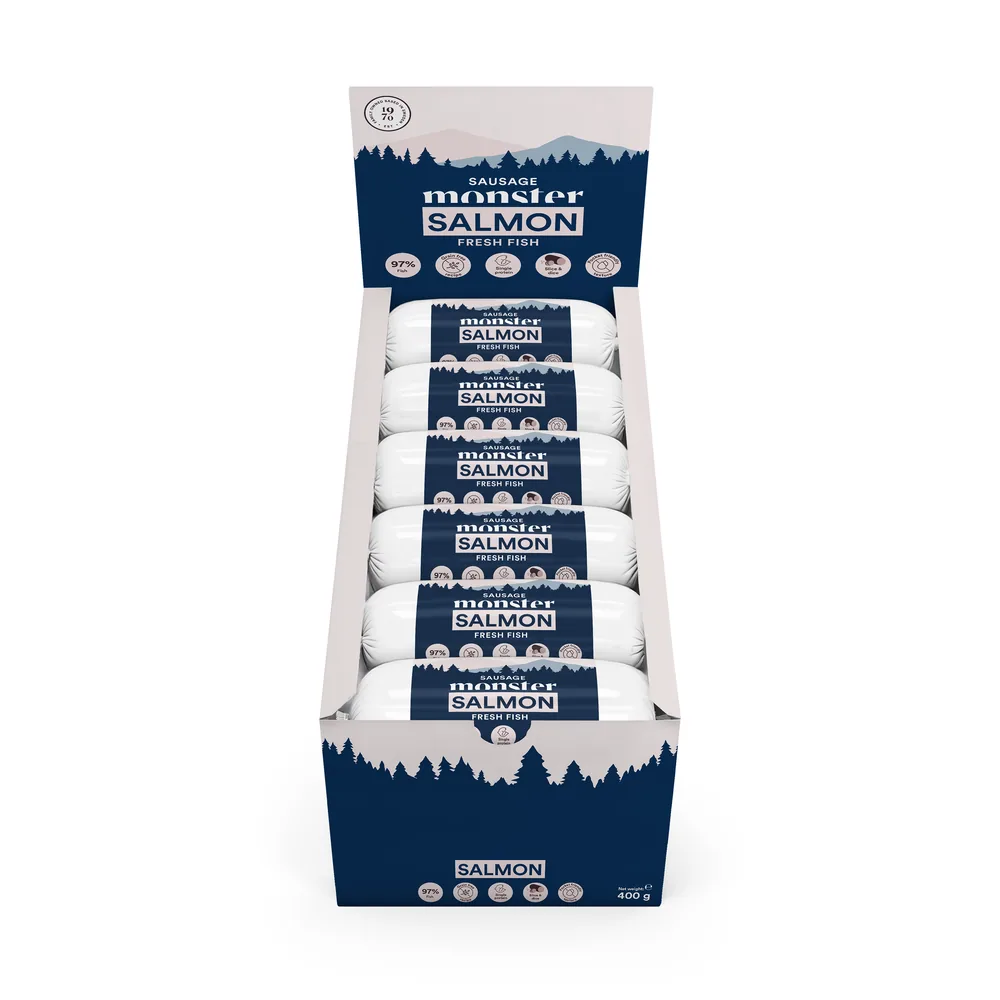 Monster Dog Sausage Salmon 400 g