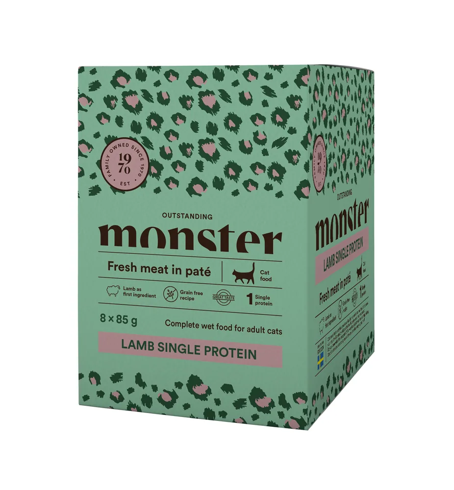 Monster Katt Pouches Adult Lamb 85 g (8-pack)