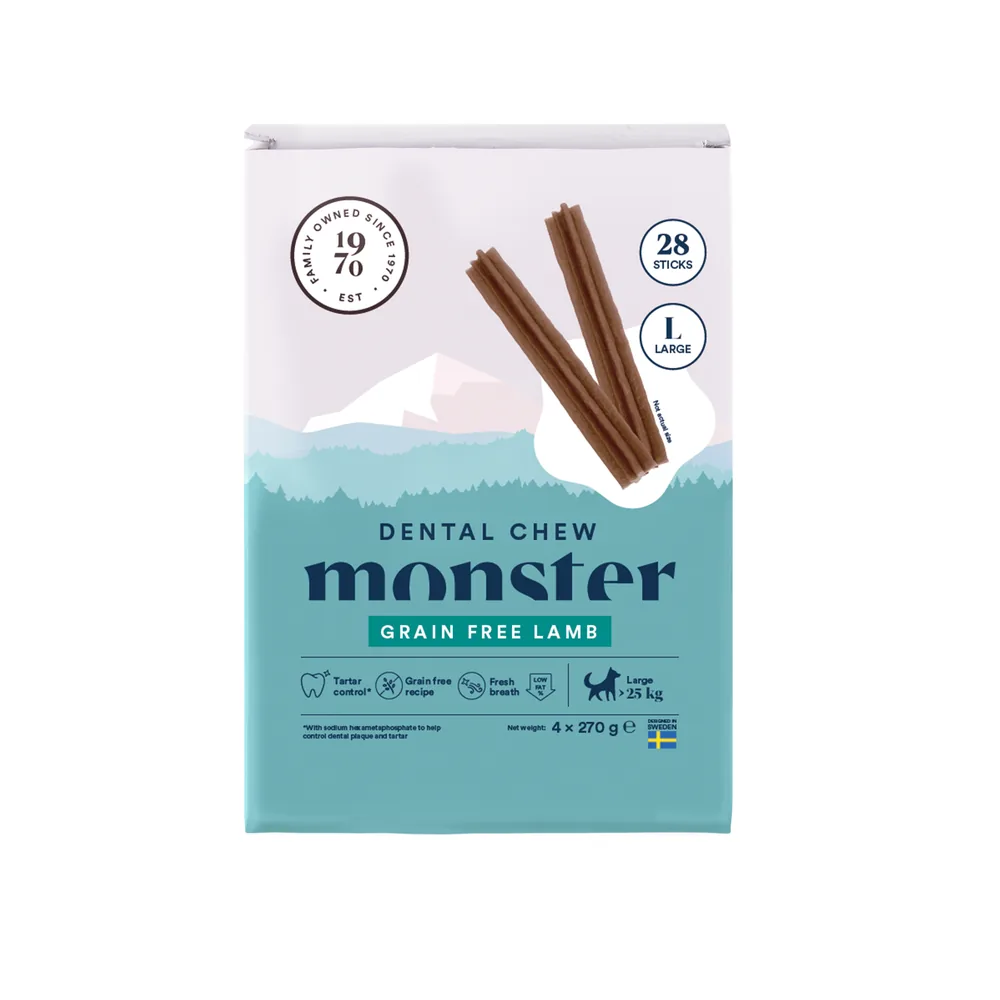 Monster Hund Dental Chew Lamb L Month (28st) 1080g