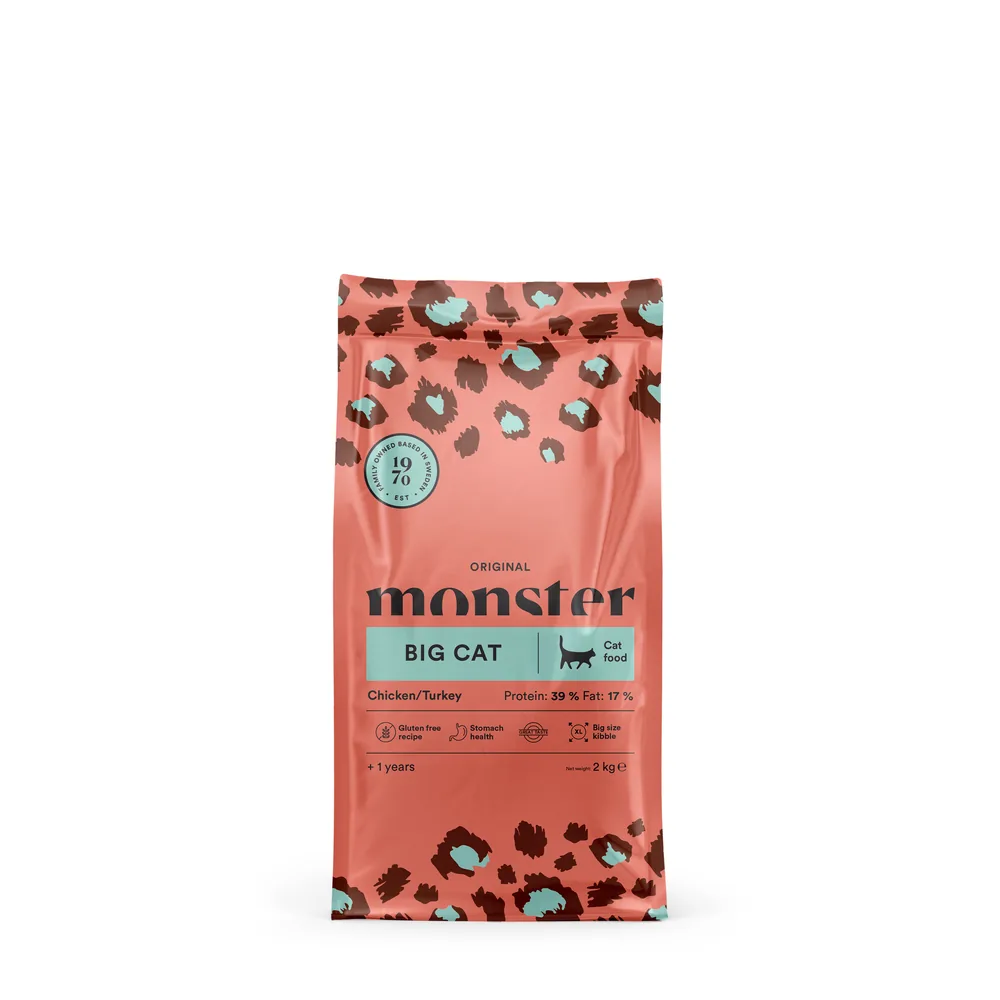 Monster Katt Original Big Cat Chicken/Turkey 2 kg