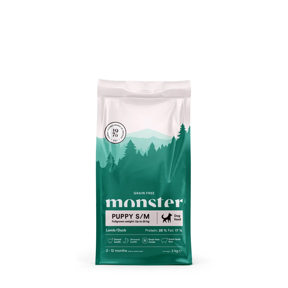 Monster Dog GF Puppy S/M Lamb/ duck 2 kg