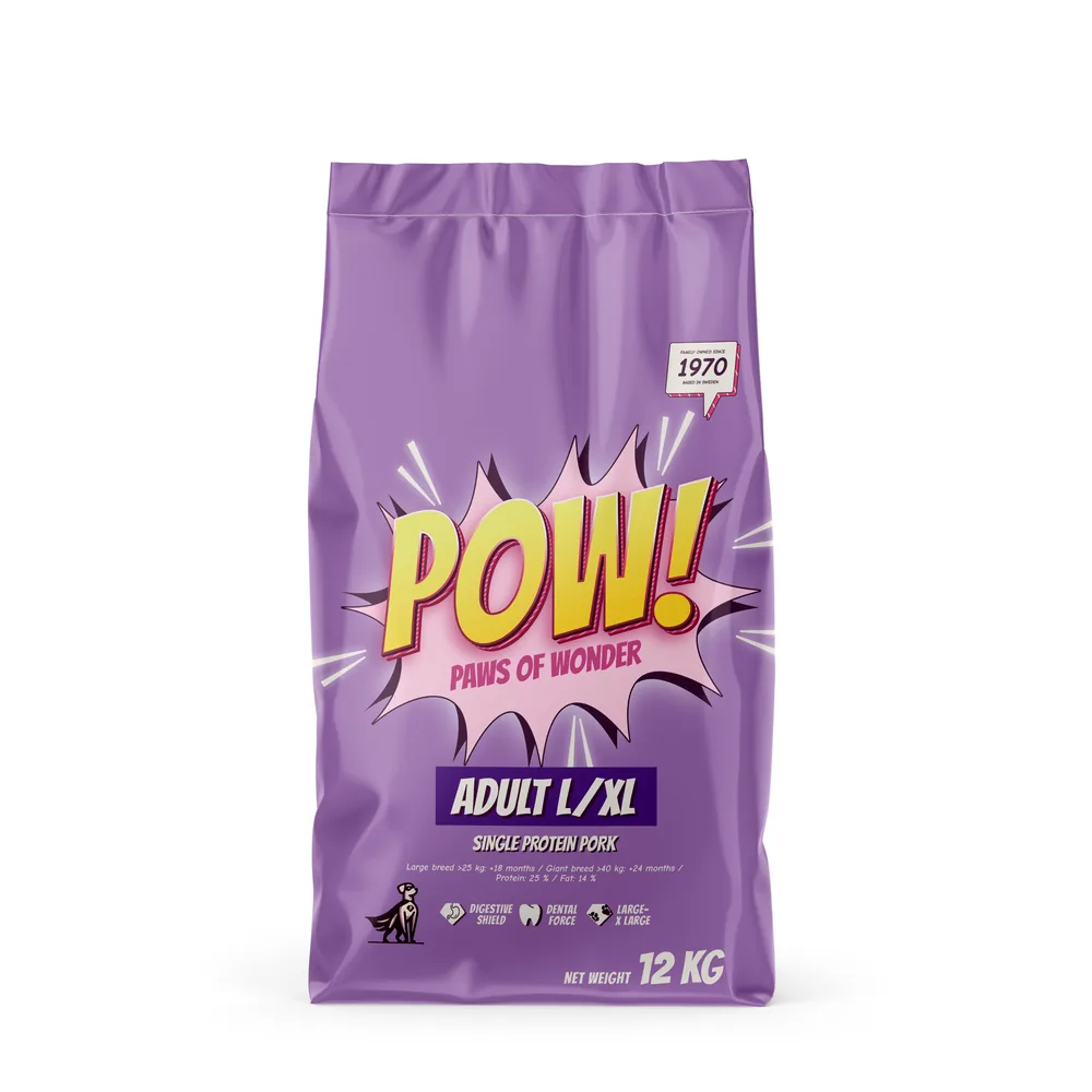 POW! Hund Adult L/XL Pork 12 kg