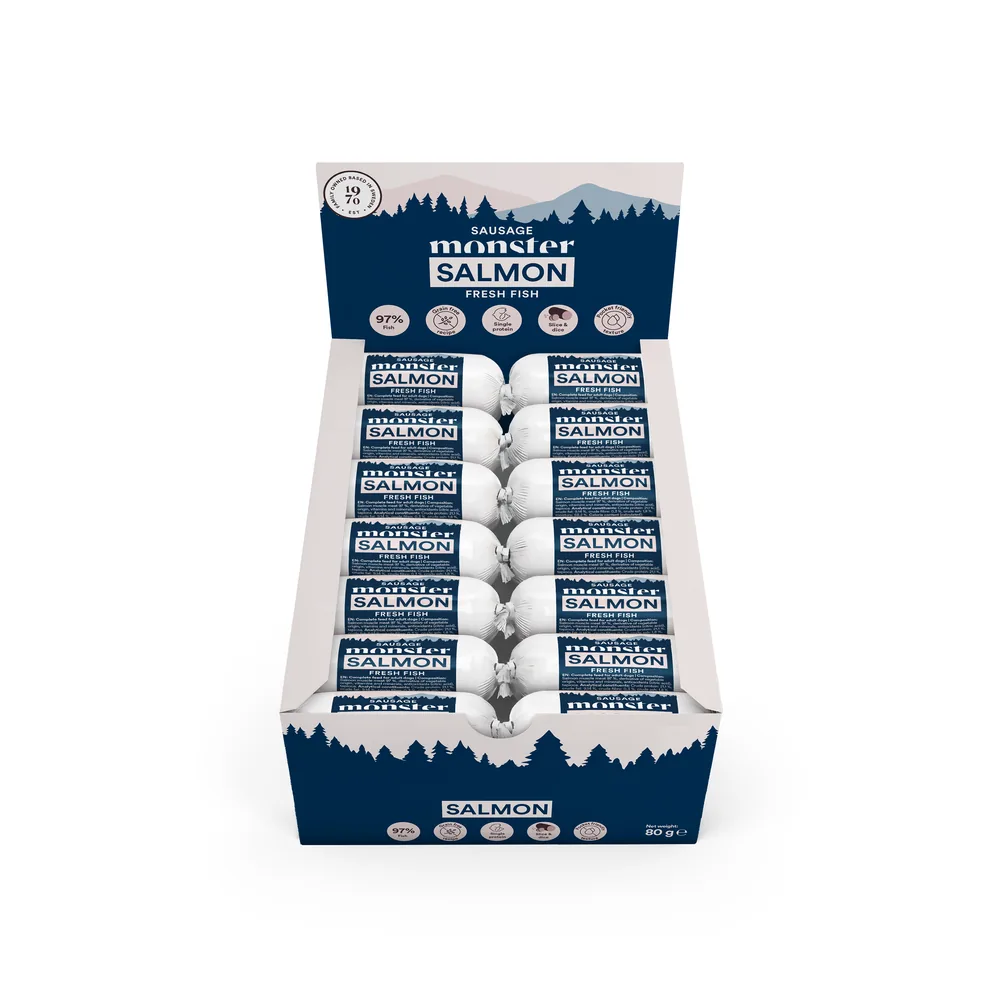 Monster Dog Sausage Salmon 80 g