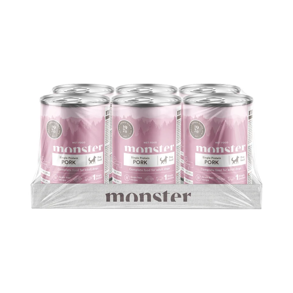 Monster Hund Adult Single Pork Burk 400 g