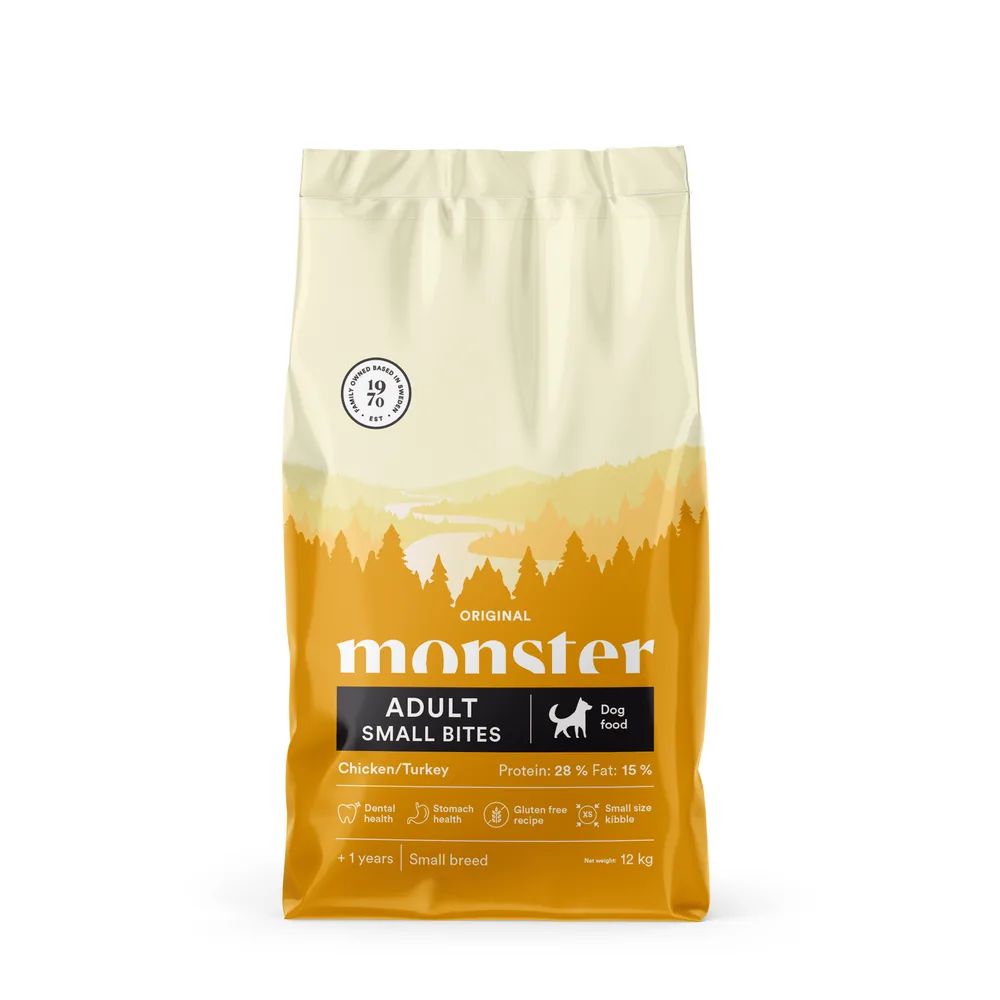 Monster hund Original Adult Chick/Turkey Small bites
