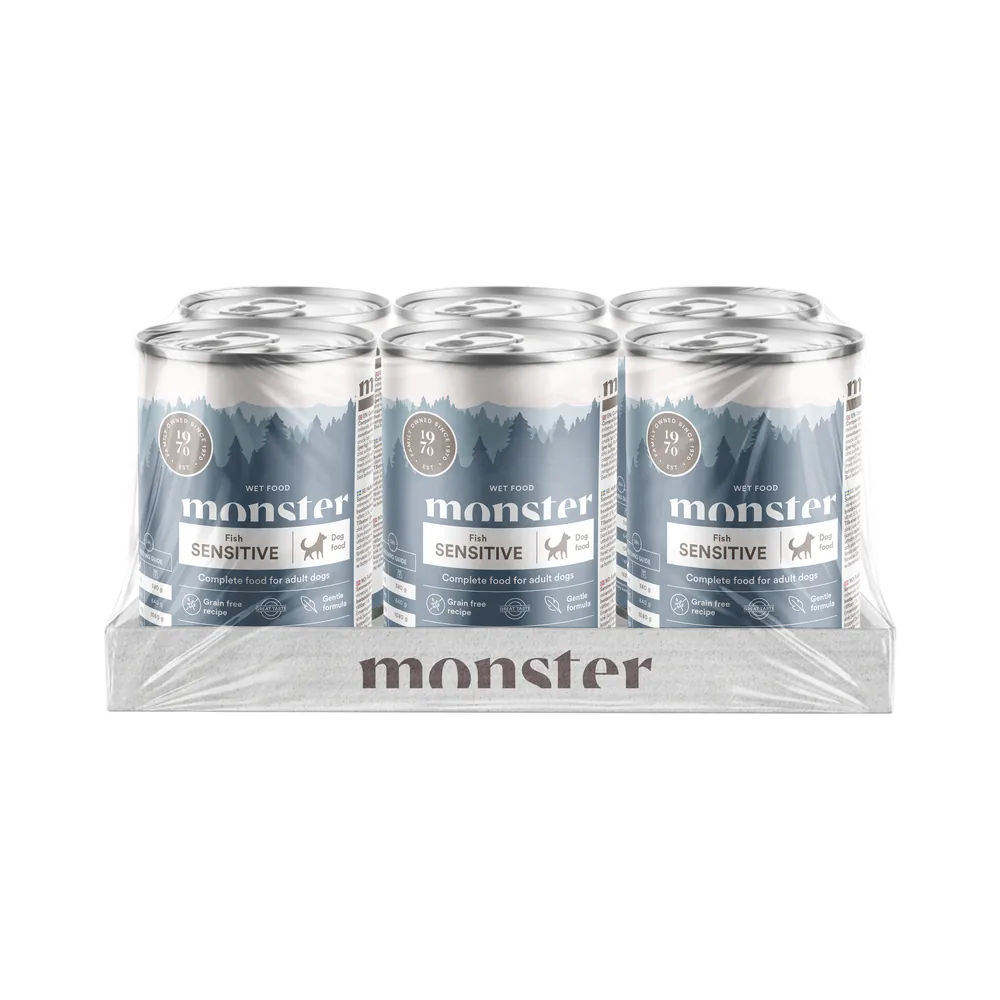 Monster Dog Adult Sensitive Fish Burk 400 g
