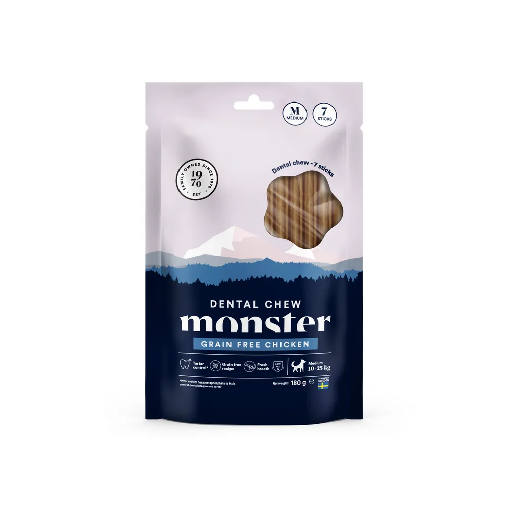 Monster Dog Dental Chew GF Chicken M Week (7st)