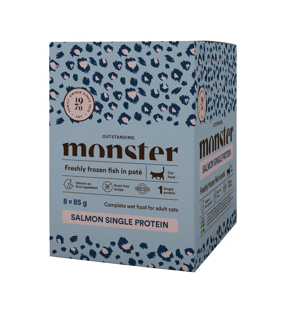 Monster Katt Pouches Adult Salmon 85 g (8-pack)