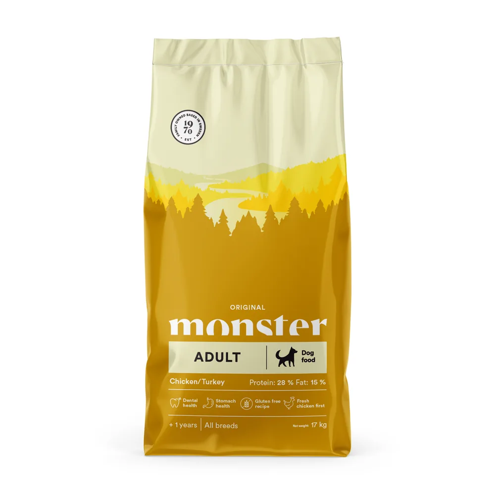 Monster Dog Orig. Adult Chick/Turkey 17 kg
